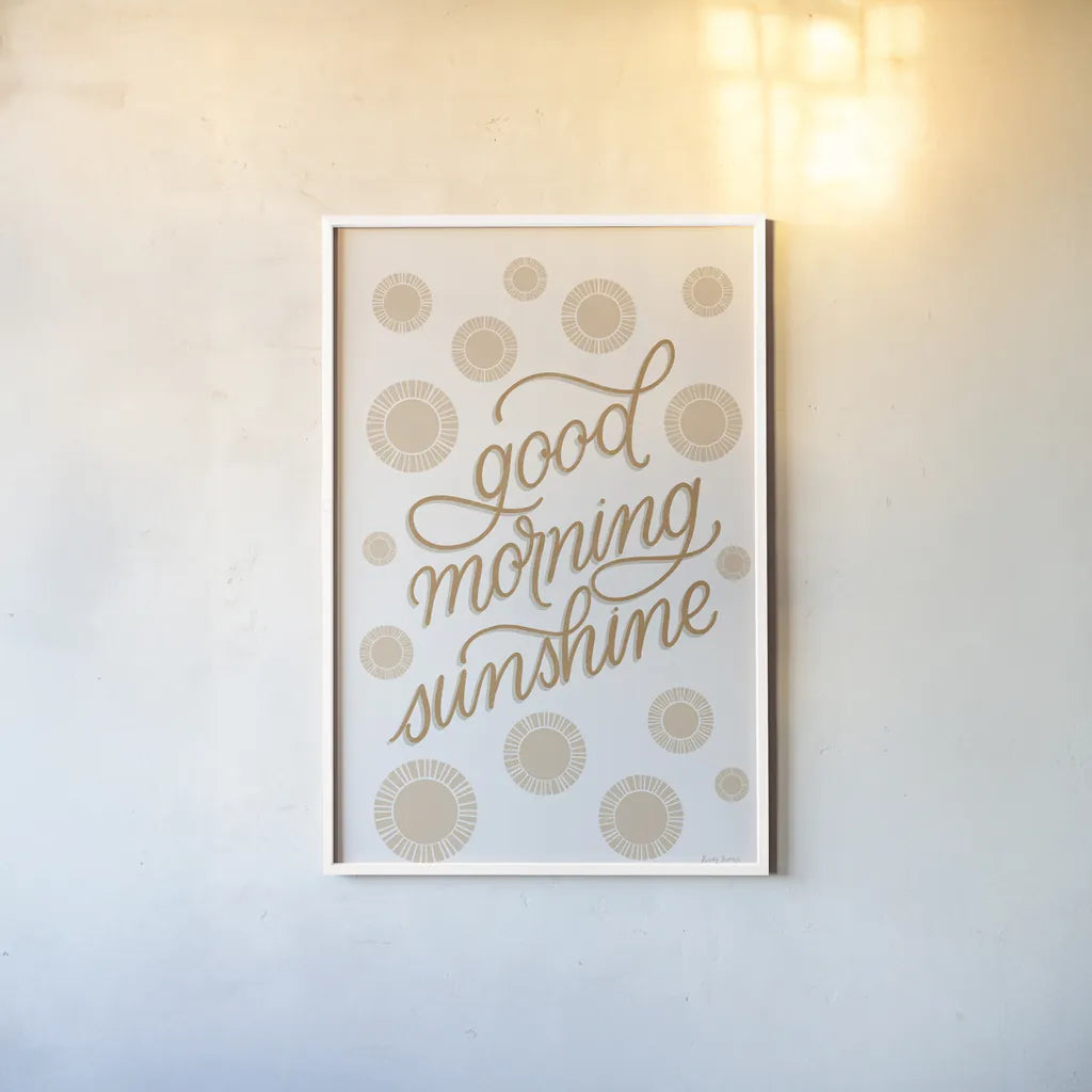 Boho Nursery V by Becky Thorns. shown as a paper print in a white frame. Available as a archival giclee rolled canvas, fine art paper, or poster print. SKU 55641h.