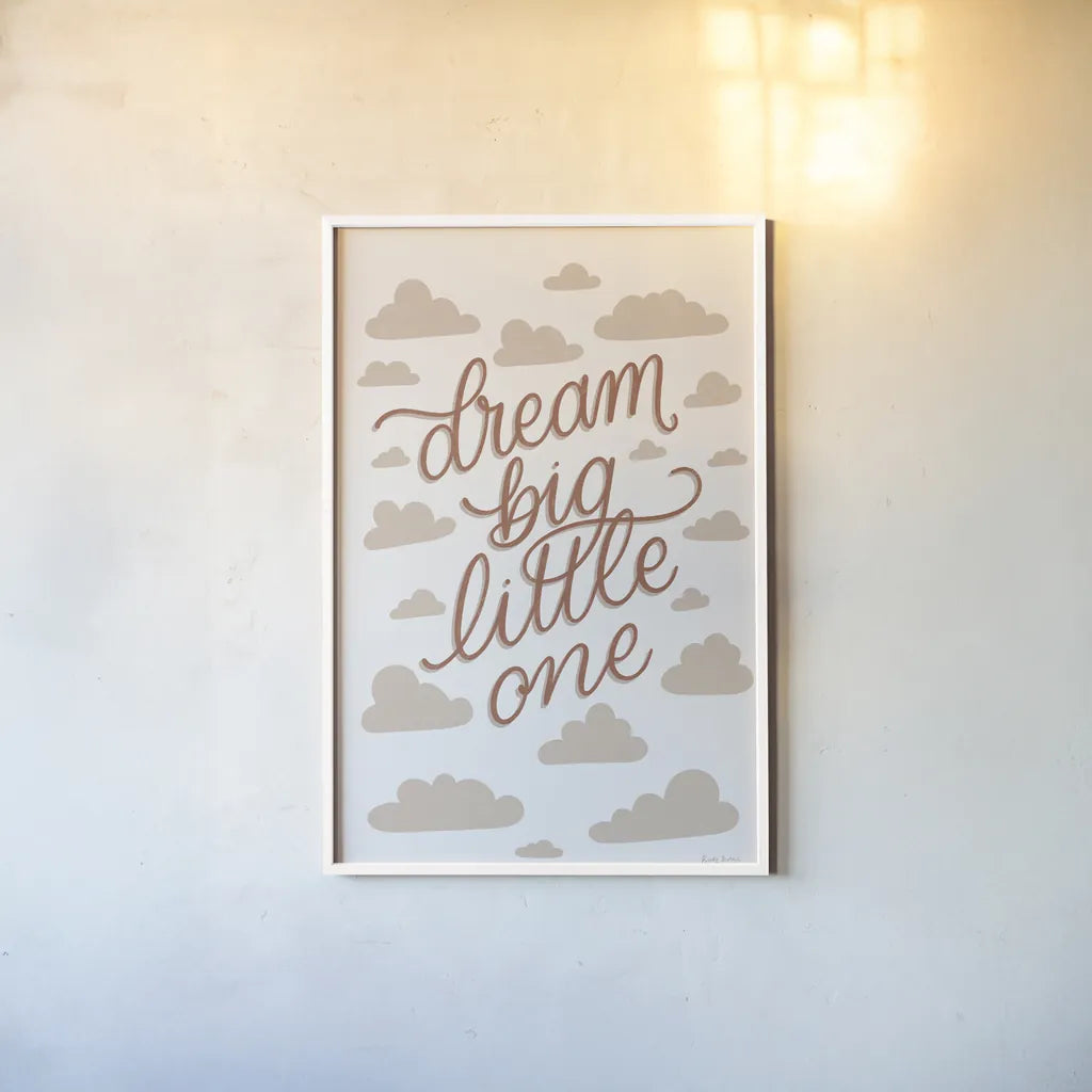 Boho Nursery VII by Becky Thorns. shown as a paper print in a white frame. Available as a archival giclee rolled canvas, fine art paper, or poster print. SKU 55643h.