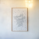 Boho Nursery VIII by Becky Thorns. shown as a paper print in a natural frame. Available as a archival giclee rolled canvas, fine art paper, or poster print. SKU 55644h.