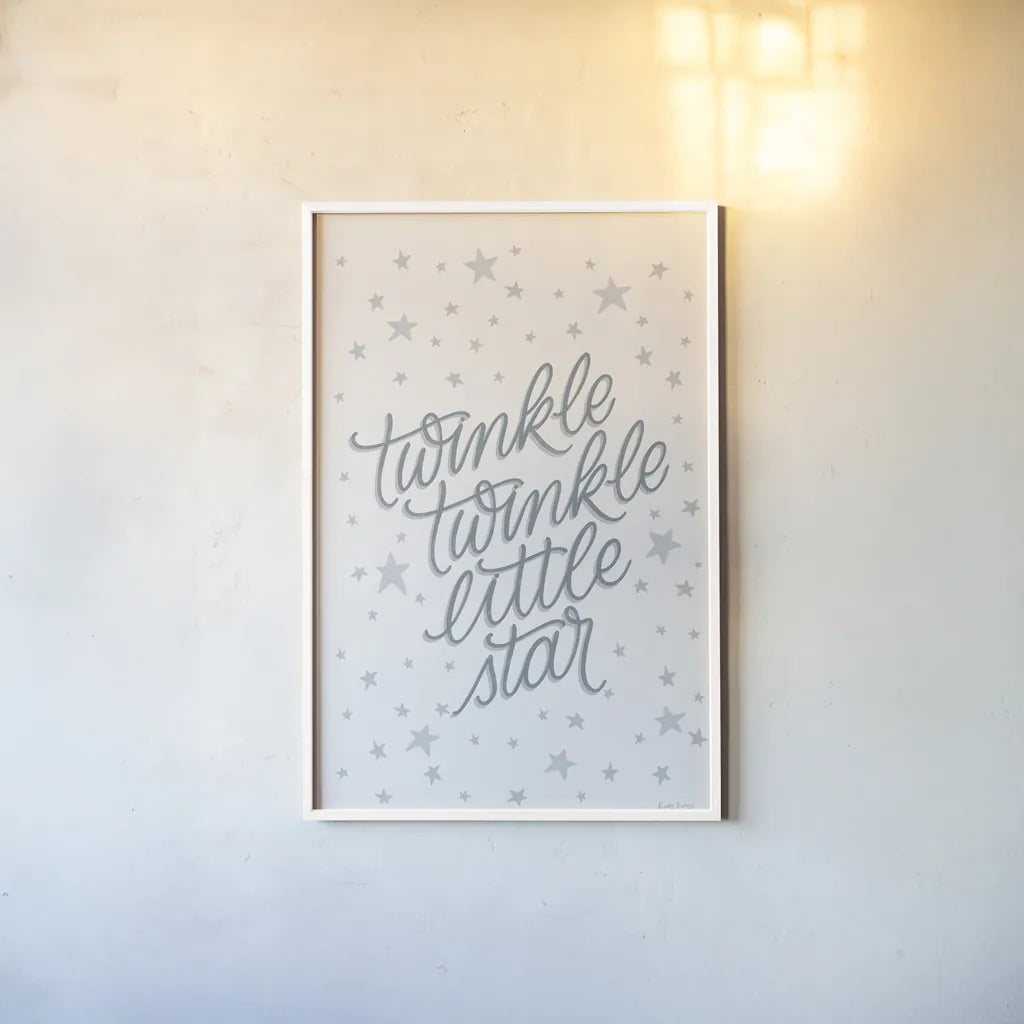 Boho Nursery VIII by Becky Thorns. shown as a paper print in a white frame. Available as a archival giclee rolled canvas, fine art paper, or poster print. SKU 55644h.