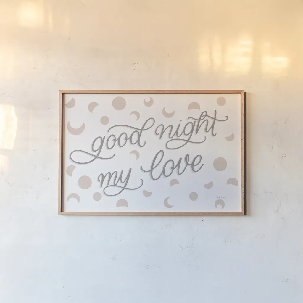 Boho Nursery XII by Becky Thorns. shown as a paper print in a natural frame. Available as a archival giclee rolled canvas, fine art paper, or poster print. SKU 62020i.