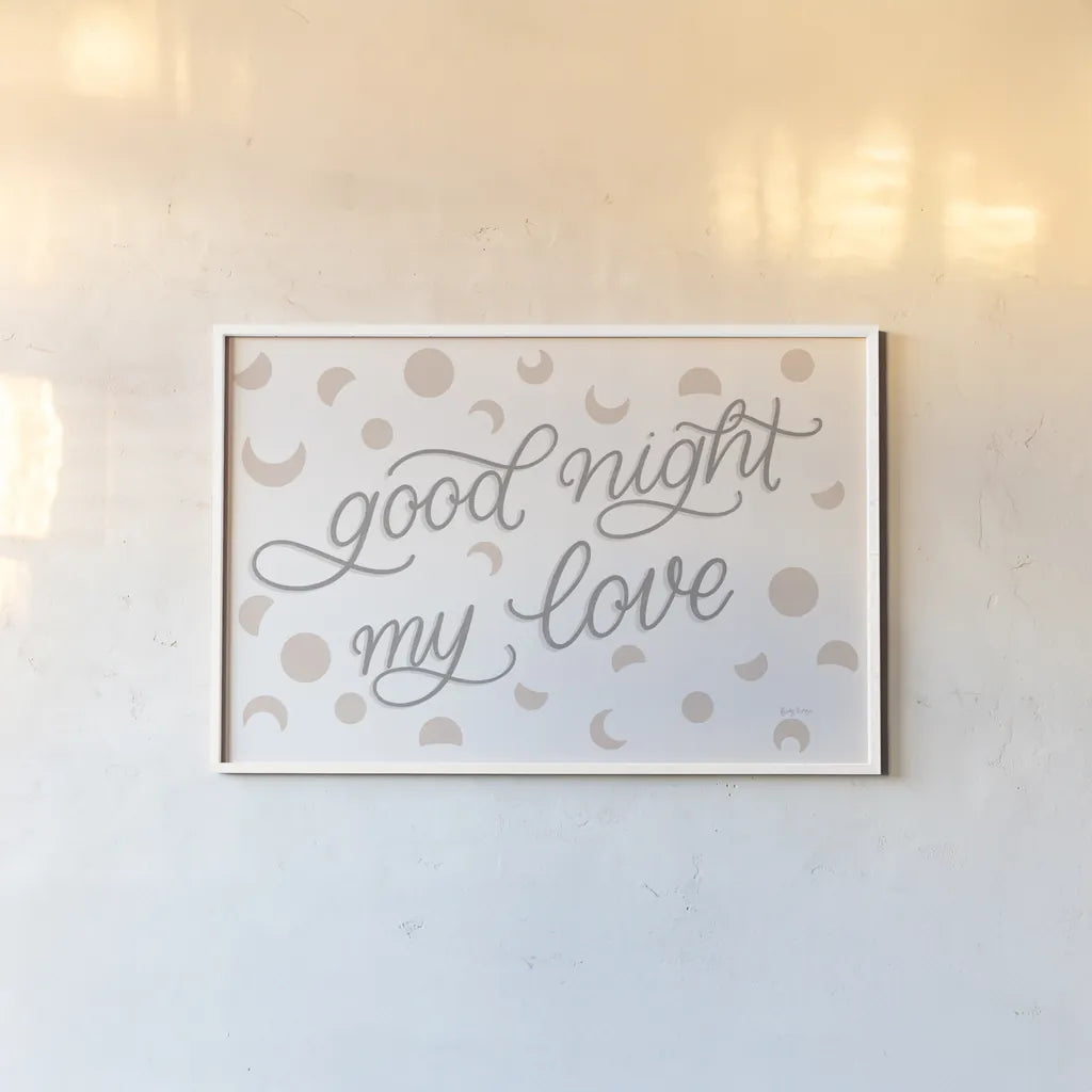 Boho Nursery XII by Becky Thorns. shown as a paper print in a white frame. Available as a archival giclee rolled canvas, fine art paper, or poster print. SKU 62020i.