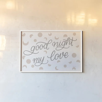 Boho Nursery XII by Becky Thorns. shown as a paper print in a white frame. Available as a archival giclee rolled canvas, fine art paper, or poster print. SKU 62020i.