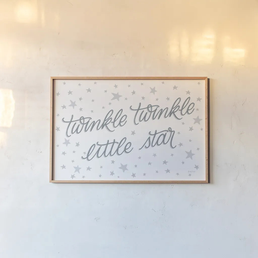 Boho Nursery XIII by Becky Thorns. shown as a paper print in a natural frame. Available as a archival giclee rolled canvas, fine art paper, or poster print. SKU 62021i.