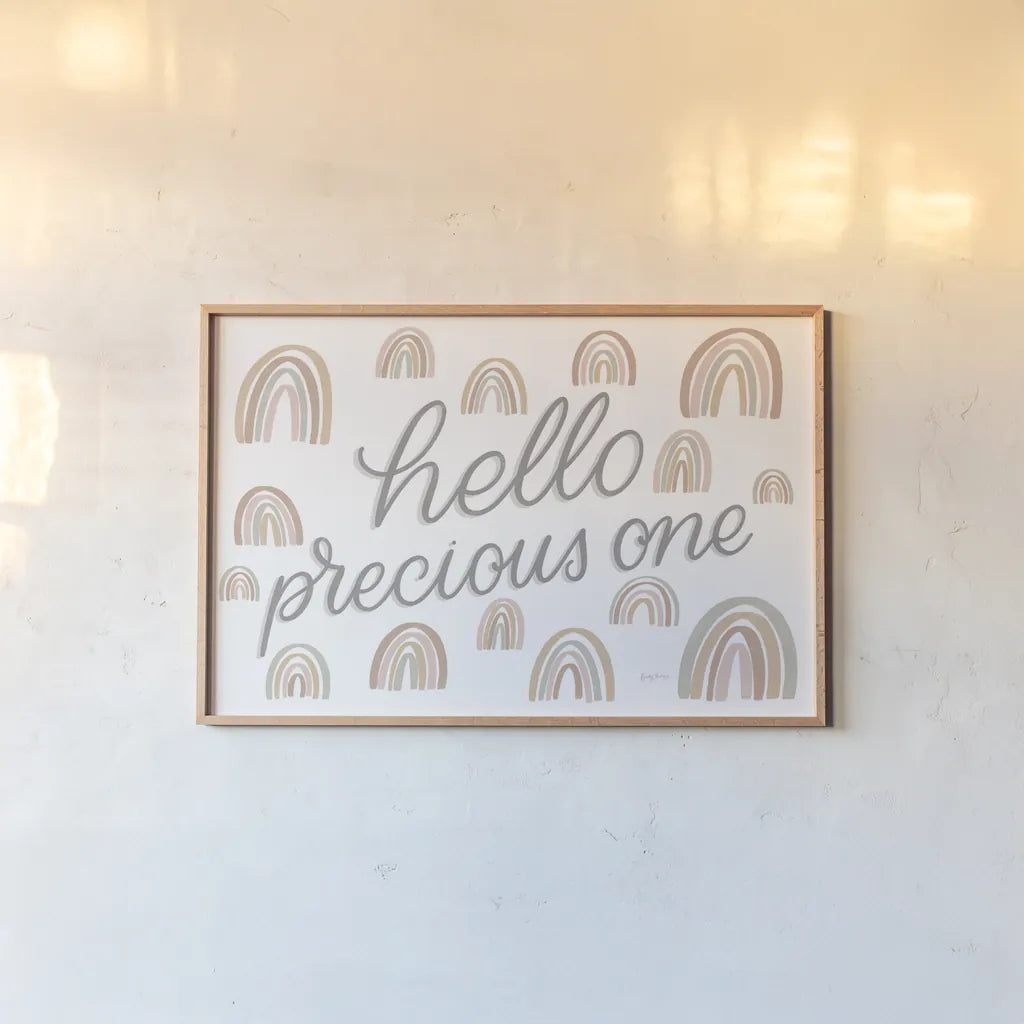 Boho Nursery XV by Becky Thorns. shown as a paper print in a natural frame. Available as a archival giclee rolled canvas, fine art paper, or poster print. SKU 62023i.