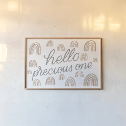 Boho Nursery XV by Becky Thorns. shown as a paper print in a natural frame. Available as a archival giclee rolled canvas, fine art paper, or poster print. SKU 62023i.