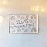 Boho Nursery XV by Becky Thorns. shown as a paper print in a white frame. Available as a archival giclee rolled canvas, fine art paper, or poster print. SKU 62023i.