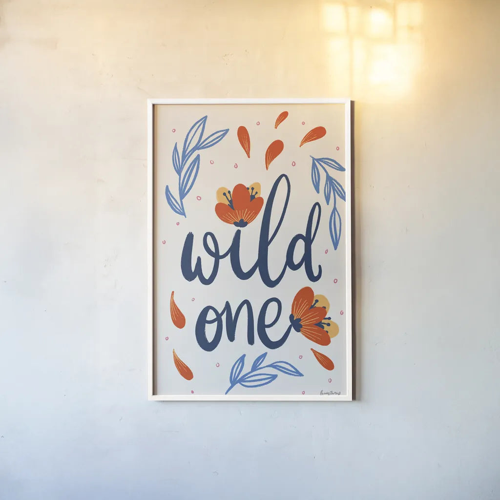Bold Bright I by Becky Thorns. shown as a paper print in a white frame. Available as a archival giclee rolled canvas, fine art paper, or poster print. SKU 79244h.