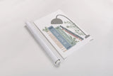 Bookish Blue I v2 by Becky Thorns. shown as a rolled paper print. Available as archival giclee rolled canvas, fine art paper, or poster print. SKU 101554h.