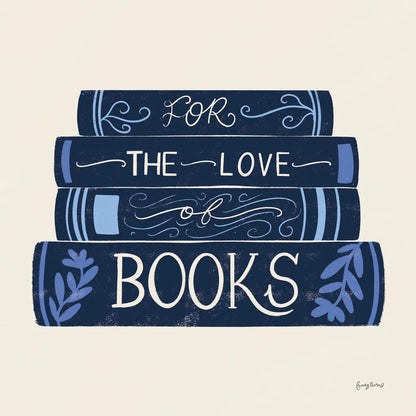 Bookish Blue III by Becky Thorns. SKU 97121a. Archival Giclee Fine art print for wall decor.