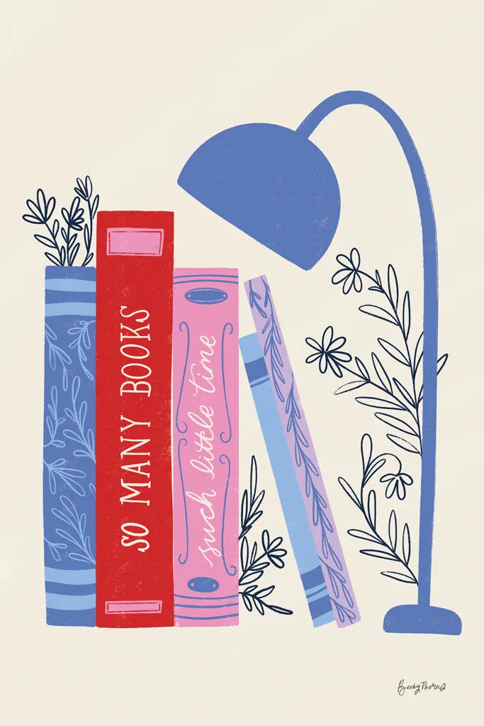 Bookish I by Becky Thorns. SKU 97115h. Archival Giclee Fine art print for wall decor.