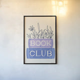 Bookish II by Becky Thorns. shown as a paper print in a black flame. Available as a archival giclee rolled canvas, fine art paper, or poster print. SKU 97116h.