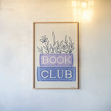 Bookish II by Becky Thorns. shown as a paper print in a natural frame. Available as a archival giclee rolled canvas, fine art paper, or poster print. SKU 97116h.