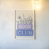 Bookish II by Becky Thorns. shown as a paper print in a white frame. Available as a archival giclee rolled canvas, fine art paper, or poster print. SKU 97116h.