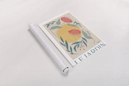 Botanical Poster I by Becky Thorns. shown as a rolled paper print. Available as archival giclee rolled canvas, fine art paper, or poster print. SKU 86283h.