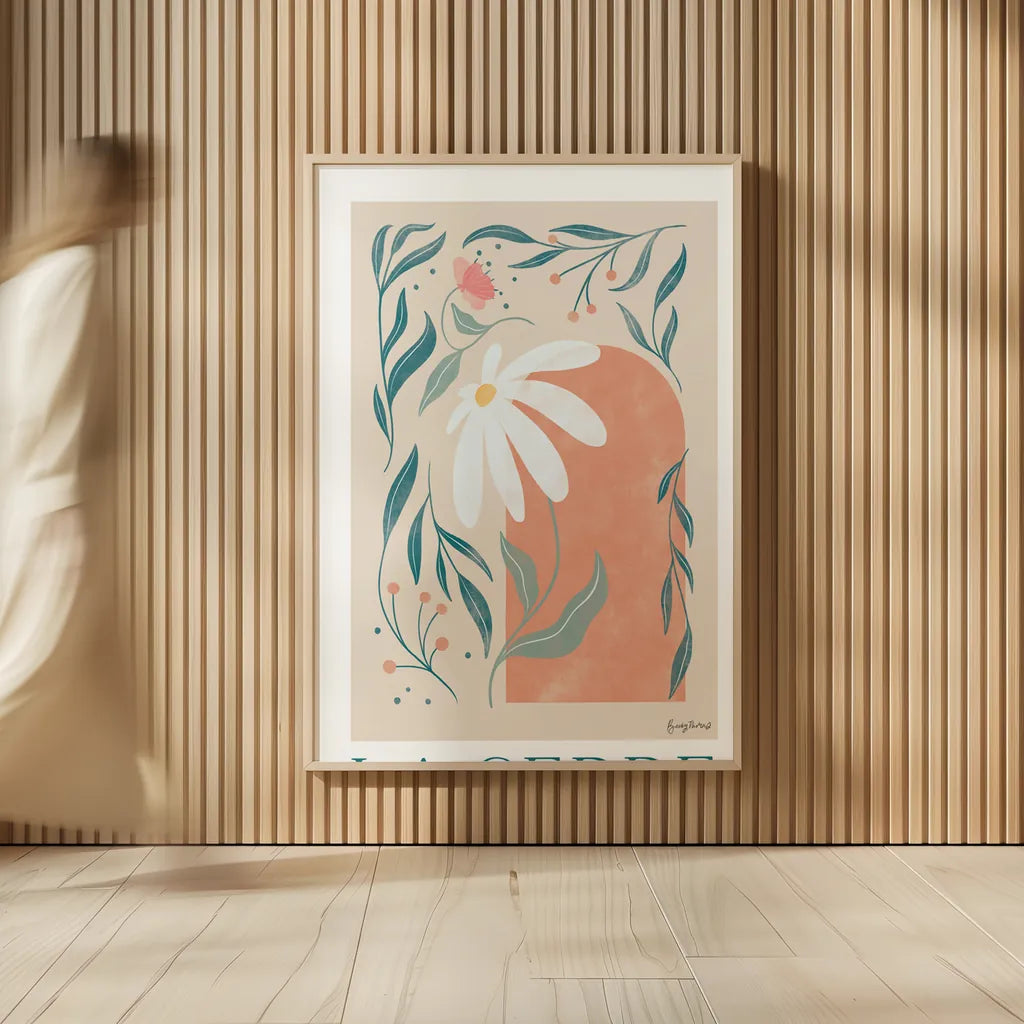 Botanical Poster II by Becky Thorns. shown as over sized large wall art. Available as an archival giclee rolled canvas, fine art paper, or poster print. SKU 86284h.