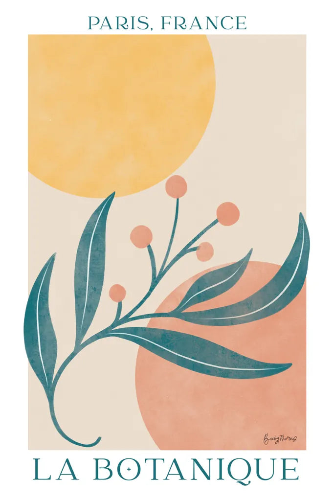 Botanical Poster IV by Becky Thorns. SKU 86286h. Archival Giclee Fine art print for wall decor.