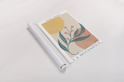 Botanical Poster IV by Becky Thorns. shown as a rolled paper print. Available as archival giclee rolled canvas, fine art paper, or poster print. SKU 86286h.