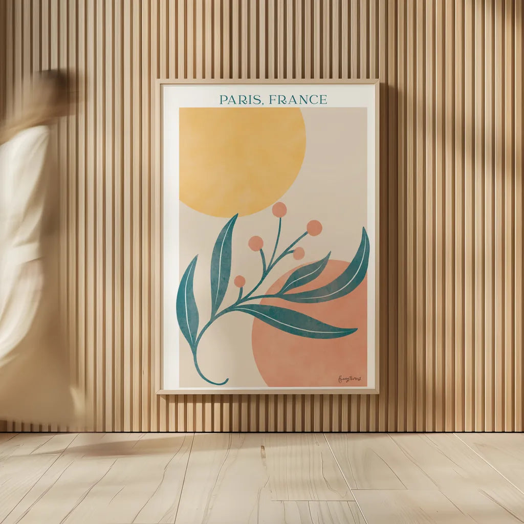 Botanical Poster IV by Becky Thorns. shown as over sized large wall art. Available as an archival giclee rolled canvas, fine art paper, or poster print. SKU 86286h.