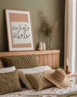 Calm Home III by Becky Thorns. shown as a paper print in a natural frame. Available as a archival giclee rolled canvas, fine art paper, or poster print. SKU 63803h.