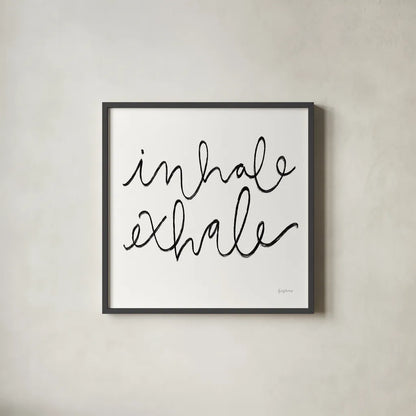 Calm Home III BW Crop by Becky Thorns. Shown in a sleek black glass frame for a contemporary gallery look. Available as an archival giclee rolled canvas, fine art paper, or poster print. SKU 67973a.