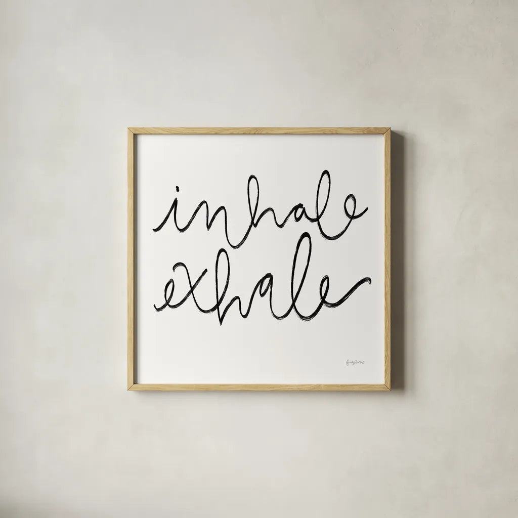 Calm Home III BW Crop by Becky Thorns. Shown in a natural wood glass frame for a timeless modern aesthetic. Available as an archival giclee rolled canvas, fine art paper, or poster print. SKU 67973a.