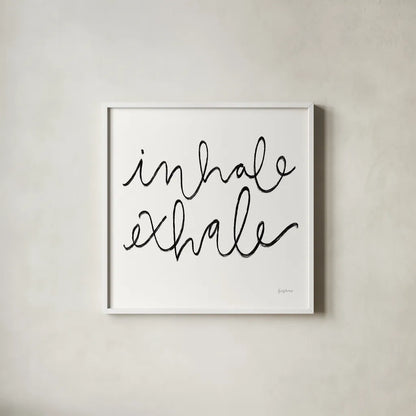 Calm Home III BW Crop by Becky Thorns. Shown in a crisp white glass frame for a clean and minimalist style. Available as an archival giclee rolled canvas, fine art paper, or poster print. SKU 67973a.