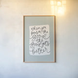Calm Home IV by Becky Thorns. shown as a paper print in a natural frame. Available as a archival giclee rolled canvas, fine art paper, or poster print. SKU 66902h.