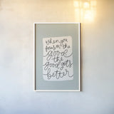 Calm Home IV by Becky Thorns. shown as a paper print in a white frame. Available as a archival giclee rolled canvas, fine art paper, or poster print. SKU 66902h.