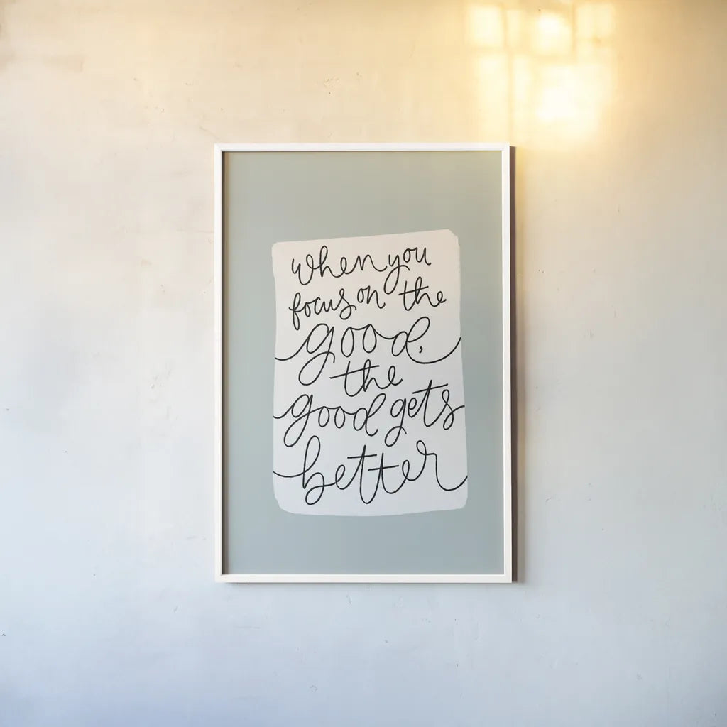 Calm Home IV by Becky Thorns. shown as a paper print in a white frame. Available as a archival giclee rolled canvas, fine art paper, or poster print. SKU 66902h.