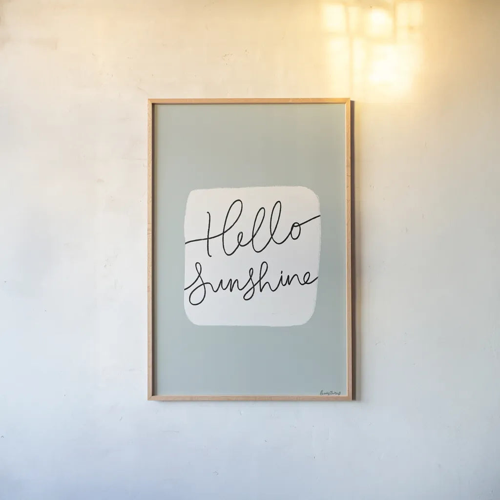 Calm Home V by Becky Thorns. shown as a paper print in a natural frame. Available as a archival giclee rolled canvas, fine art paper, or poster print. SKU 67057h.