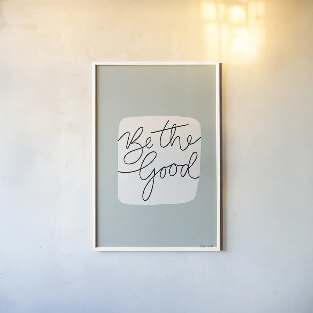 Calm Home VI by Becky Thorns. shown as a paper print in a white frame. Available as a archival giclee rolled canvas, fine art paper, or poster print. SKU 67058h.