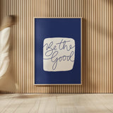 Calm Home VI Indigo by Becky Thorns. shown as over sized large wall art. Available as an archival giclee rolled canvas, fine art paper, or poster print. SKU 70967h.