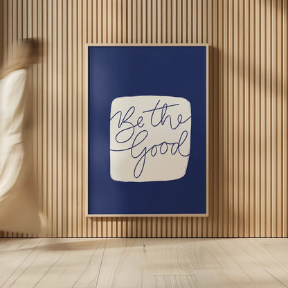 Calm Home VI Indigo by Becky Thorns. shown as over sized large wall art. Available as an archival giclee rolled canvas, fine art paper, or poster print. SKU 70967h.