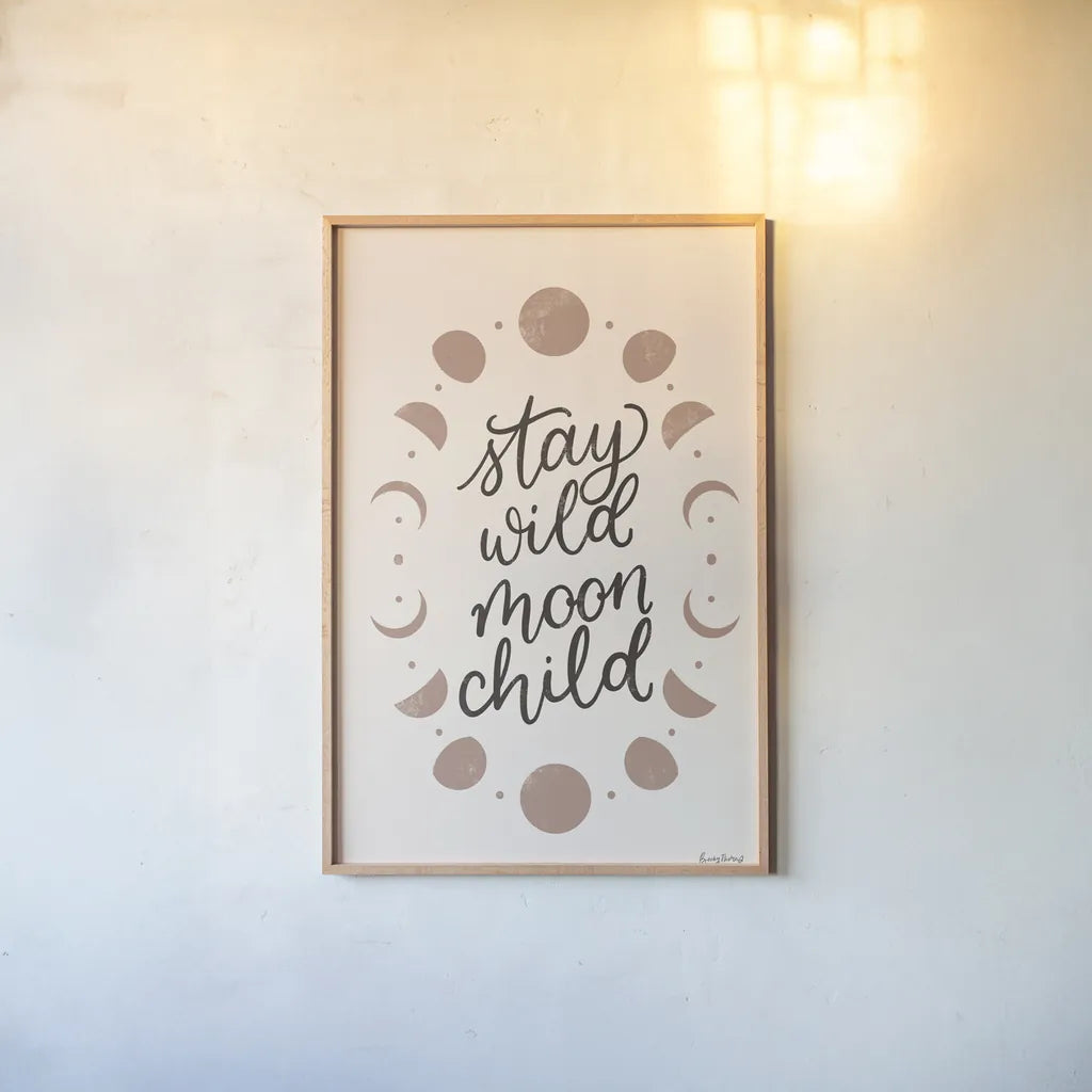 Celestial Boho II by Becky Thorns. shown as a paper print in a natural frame. Available as a archival giclee rolled canvas, fine art paper, or poster print. SKU 67315h.