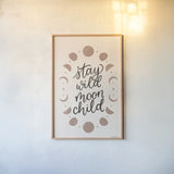 Celestial Boho II by Becky Thorns. shown as a paper print in a natural frame. Available as a archival giclee rolled canvas, fine art paper, or poster print. SKU 67315h.