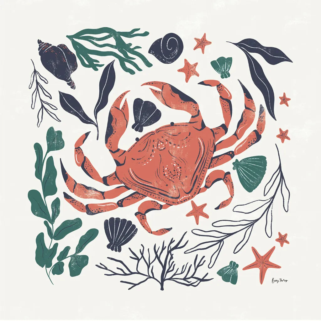 Coastal Reef II by Becky Thorns. SKU 72912a. Archival Giclee Fine art print for wall decor.