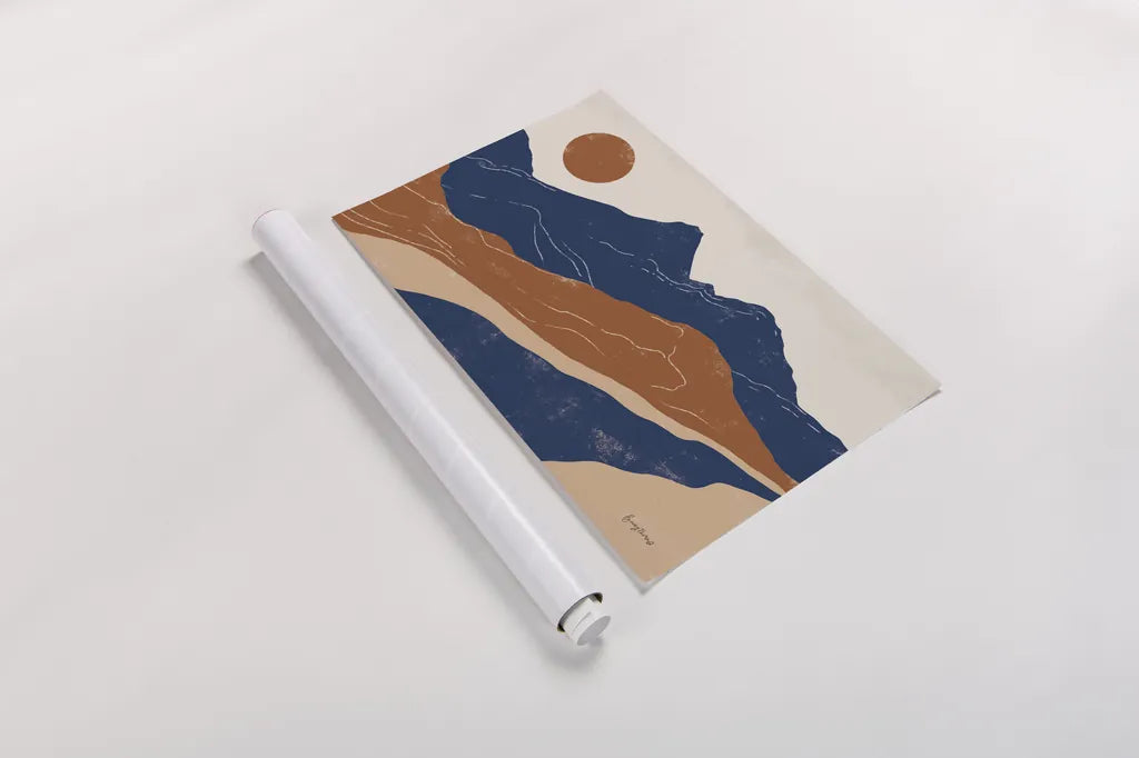 Colorful Peru Trails by Becky Thorns. shown as a rolled paper print. Available as archival giclee rolled canvas, fine art paper, or poster print. SKU 79060i.