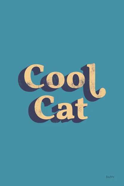 Cool Cat by Becky Thorns. SKU 65165h. Archival Giclee Fine art print for wall decor.
