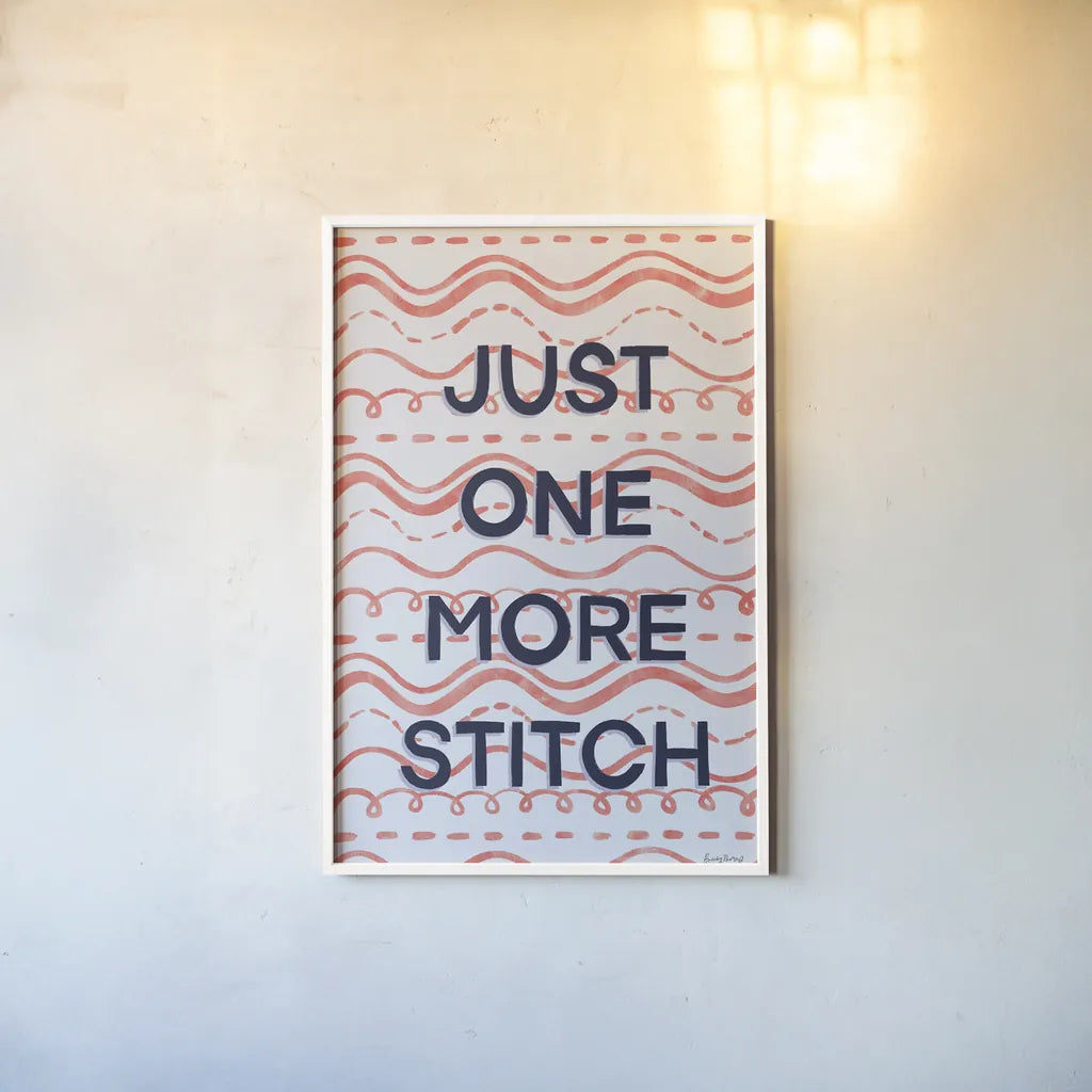 Crafty II by Becky Thorns. shown as a paper print in a white frame. Available as a archival giclee rolled canvas, fine art paper, or poster print. SKU 88734h.