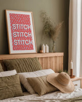 Crafty III by Becky Thorns. shown as a paper print in a natural frame. Available as a archival giclee rolled canvas, fine art paper, or poster print. SKU 88735h.