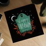 Cute Halloween I by Becky Thorns. Shown as a detailed flat fine art print, highlighting archival giclee quality. Available as an archival giclee rolled canvas, fine art paper, or poster print. SKU 74384a.
