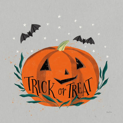 Cute Halloween II Neutral by Becky Thorns. SKU 74799a. Archival Giclee Fine art print for wall decor.