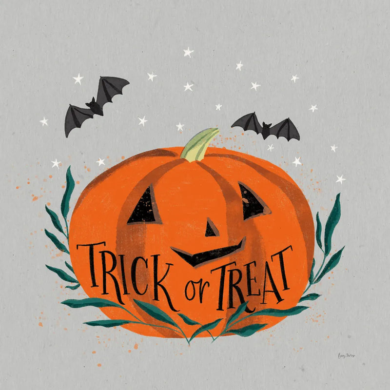 Cute Halloween II Neutral by Becky Thorns. SKU 74799a. Archival Giclee Fine art print for wall decor.