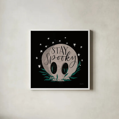 Cute Halloween IV by Becky Thorns. Shown in a crisp white glass frame for a clean and minimalist style. Available as an archival giclee rolled canvas, fine art paper, or poster print. SKU 74387a.