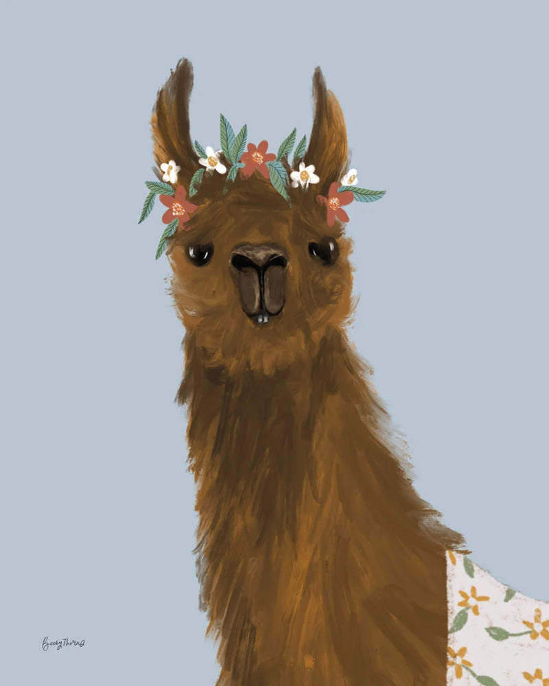 Delightful Alpacas II by Becky Thorns