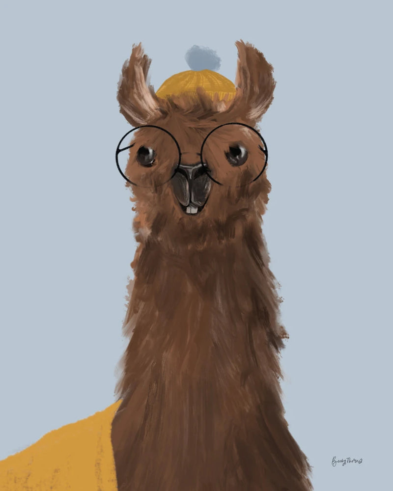 Delightful Alpacas III by Becky Thorns