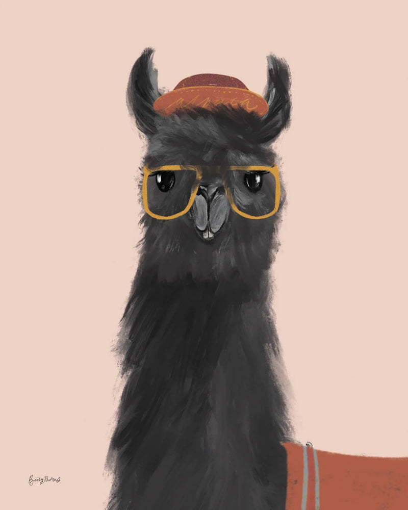 Delightful Alpacas IV by Becky Thorns