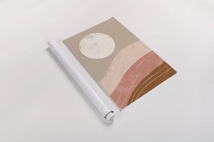 Desert Sunrise I by Becky Thorns. shown as a rolled paper print. Available as archival giclee rolled canvas, fine art paper, or poster print. SKU 69664h.