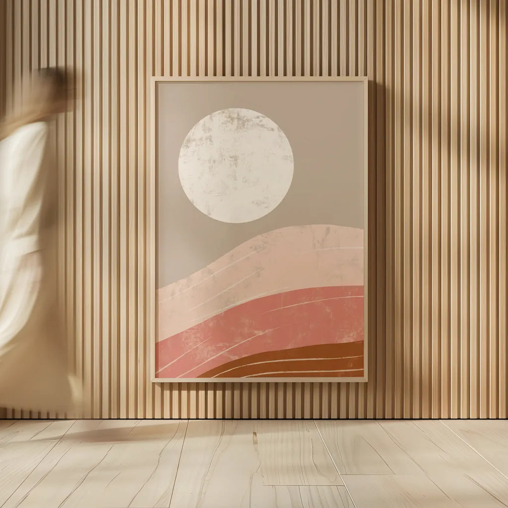 Desert Sunrise I by Becky Thorns. shown as over sized large wall art. Available as an archival giclee rolled canvas, fine art paper, or poster print. SKU 69664h.